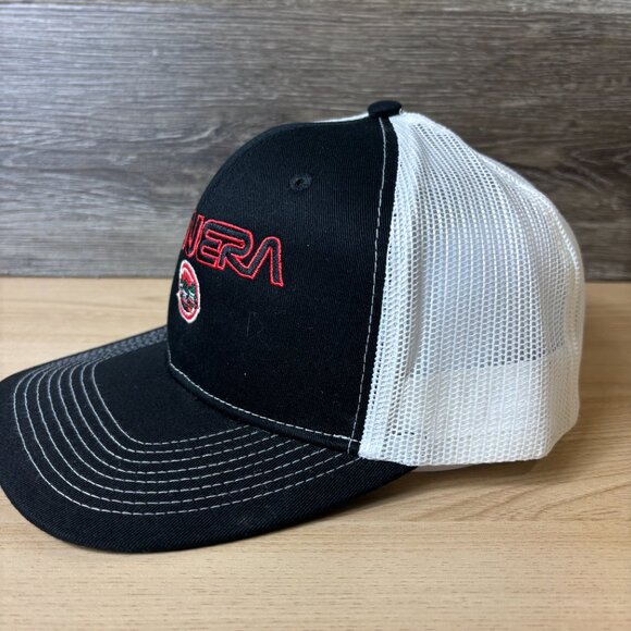 New Era Hat Cap Snapback Black Red Spell Out Adjustable - Picture 4 of 9